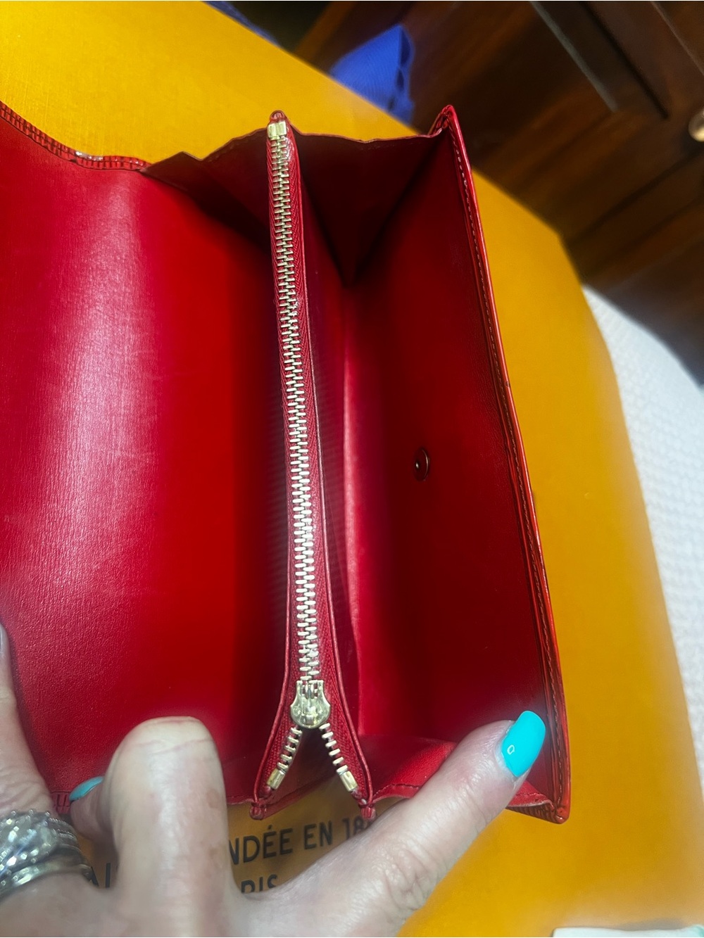 Louis Vuitton Red Epi Leather Continental Wallet - Picture 14 of 15